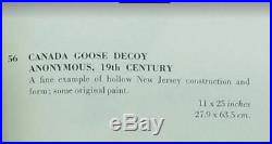 N. J. Goose Decoy, Ex Sotheby's Andy Warhol & Halpert Folk Collection, 1988