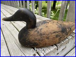 Nova Scotia Vintage Antique Solid Wood Duck Decoy Working Drake Handmade Artisan