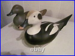 Oild Squaw / Long Tail Decoy Pair by Pat Vincenti Churchville MD Signed & Dated
