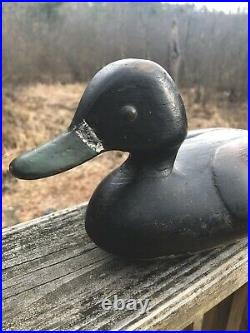 Old Antique Wooden Bluebill Duck Decoy Tack Eyes Smiths Falls-Kingston