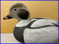 Old Squaw Duck Decoy By Bob McGuire, 1975, Signed, Glass Eyes, Turned Head