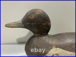 Old Vintage Wood Duck Decoy MASON Painted Eye Diver Duck Hen Scaup Bluebill