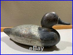 Old Vintage Wooden Duck Decoy MASON Diver Bluebill Scaup