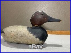 Old Vintage Wooden Duck Decoy MASON Diver Duck Drake Canvasback