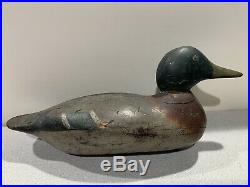 Old Vintage Wooden Duck Decoy MASON Mallard Drake