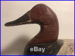 Old antique Maryland Upper Bay Canvasback duck decoy, BARNES