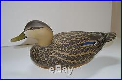 Oliver Lawson Black Duck Decoy Pair Signed 1976 Crisfield Maryland