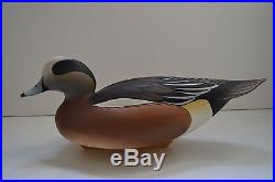 Oliver Lawson Crisfield Maryland Widgeon Duck Decoy Pair Signed 1976