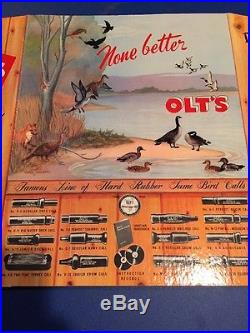 Olt Duck Crow Goose Call Store Advertising Display Pekin Illinois River Decoy