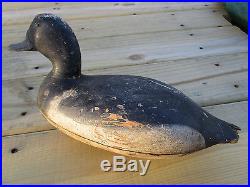 Original Elliston Wood Illinois River Bluebill Duck Decoy