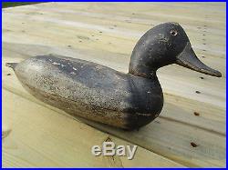 Original Elliston Wood Illinois River Bluebill Duck Decoy #2
