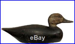 Oversized Black Duck Decoy Elmer Crowell