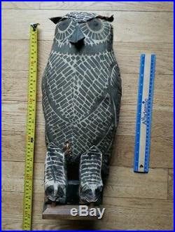 Owl Decoy attributed to the Hoosier Call & Decoy Company, Delphi, Indiana