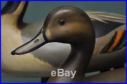 PAIR of Darkfeather Freedman PINTAIL duck decoy decoys ST. Clair style hollow