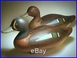 Pair 1980 Paul Gibson Blue -Winged Teal Duck Decoys Havre de Grace Maryland