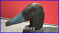 Pair Of Antique Vintage Wood Duck Decoys Mason Blue Bill Hand Carved & Painted