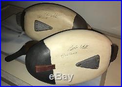 Pair Of Bob White Canvasback Duck Decoy High Head Fat Bodies Minty Tullytown Pa