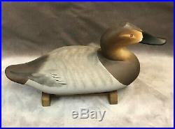 Pair of Canvasback Duck Decoy- Signed Charlie Joiner Chestertown MD