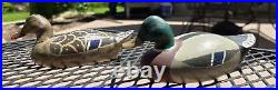 Pair of Clifford V. Schmidt Signed Miniature Mallard Decoys