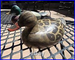 Pair of Clifford V. Schmidt Signed Miniature Mallard Decoys