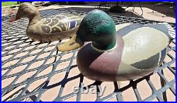 Pair of Clifford V. Schmidt Signed Miniature Mallard Decoys