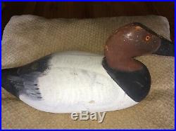 Paul Gibson 1902-1984 Hand Carved Canvas Back Drake Duck Decoy