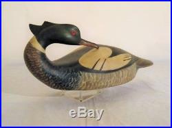 Pierre Bacon Merganser Duck Decoy Quebec Canada Original Wooden Goose Shorebird