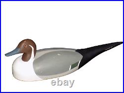 Pintail Wood Duck Decoy 1987 80s Hand Painted Signed JWY Vintage Duck Hunting