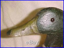 Pratt mammoth mallard decoy original paint carved beak