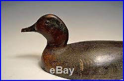 Pre-1900 Hollow Green-winged Teal Drake Duck Hunting Decoy Decoys Ontario Canada
