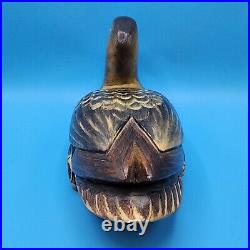 Primitive Balsa Wood Hand Carved Wood Duck Decoy Shorebird Art Lodge Holiday