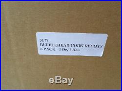 RARE! 6 NOS NEW VTG Herters Cork BUFFLEHEAD Duck Decoys 1/2 dozen magnum 72