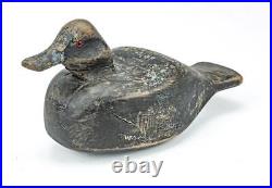 RARE ANTIQUE 1920's FRANKIE LOUIS (1878-1964) BLUEBILL DRAKE DUCK HUNTING DECOY