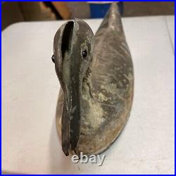 RARE Antique Early 1920s Iron Bottom Metal Duck Decoy By Anderson Decoys