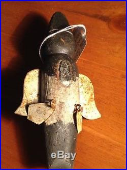 RARE Antique Early Vtg Hand CaWood Ice Fishing Lure Duck Decoy 7 Folk Art