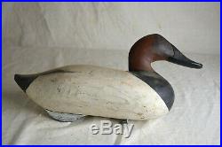 RARE R. Madison Mitchell 1958 Signed Date Canvasback Drake Duck Decoy Band Hunt