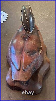 R. D. Lewis- Wood Duck Drake Wood Decoy Signed By Artist & Dated 2/4/80