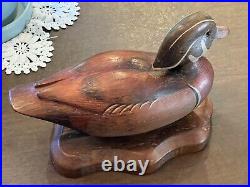 R. D. Lewis- Wood Duck Drake Wood Decoy Signed By Artist & Dated 2/4/80