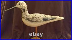 R Dunn Decoy Bird on Wood Stand, Signed RD on the Bottom Vintage