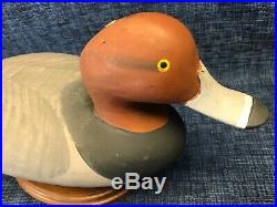 R Madison Mitchell Havre De Grace Maryland Redhead Drake Decoy Carving
