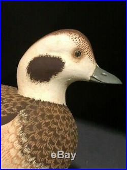 Ralph Malpage SUPER RARE Signed OLD SQUAW PAIR Duck Decoy Full Size MINT