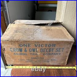 Rare 3 Victor original box of 1960's D8 decoys Lititz Pa Animal Trap Company MCM