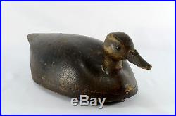 Rare Black Duck Decoy Carving By Billy Ellis Whitby, Ontario Carver