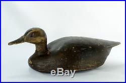 Rare Black Duck Decoy Carving By Billy Ellis Whitby, Ontario Carver