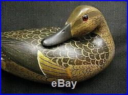Rare Cline McAlpin Teal Carved Illinois Duck Decoy Mint Condition Stamped 60'S
