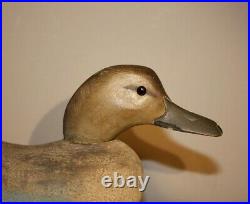 Rare Early Blue-winged Teal Hen Duck Decoy by Walter Ruppel Sheboygan, Wisconsin