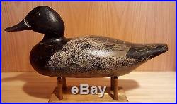 Rare & Exceptional Old 1870-1890 Dodge Decoy Company Drake Bluebil Wooden Duck