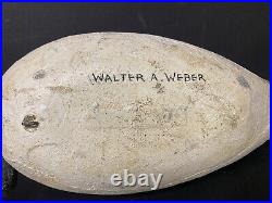 Rare Find Vintage Goldeneye Duck Decoy Pair by Walter Weber, Signed, c1940's