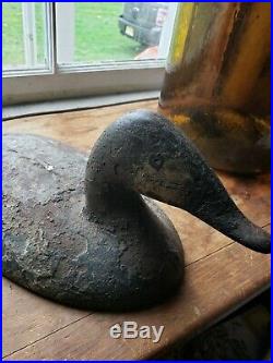 Rare Iron Sink Box Canvasback Duck Decoy Old Paint