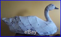 Rare Ned Burgess Canvas-Over-Wire Swan Decoy OP Duck Goose Shorebird NC VA MD NJ